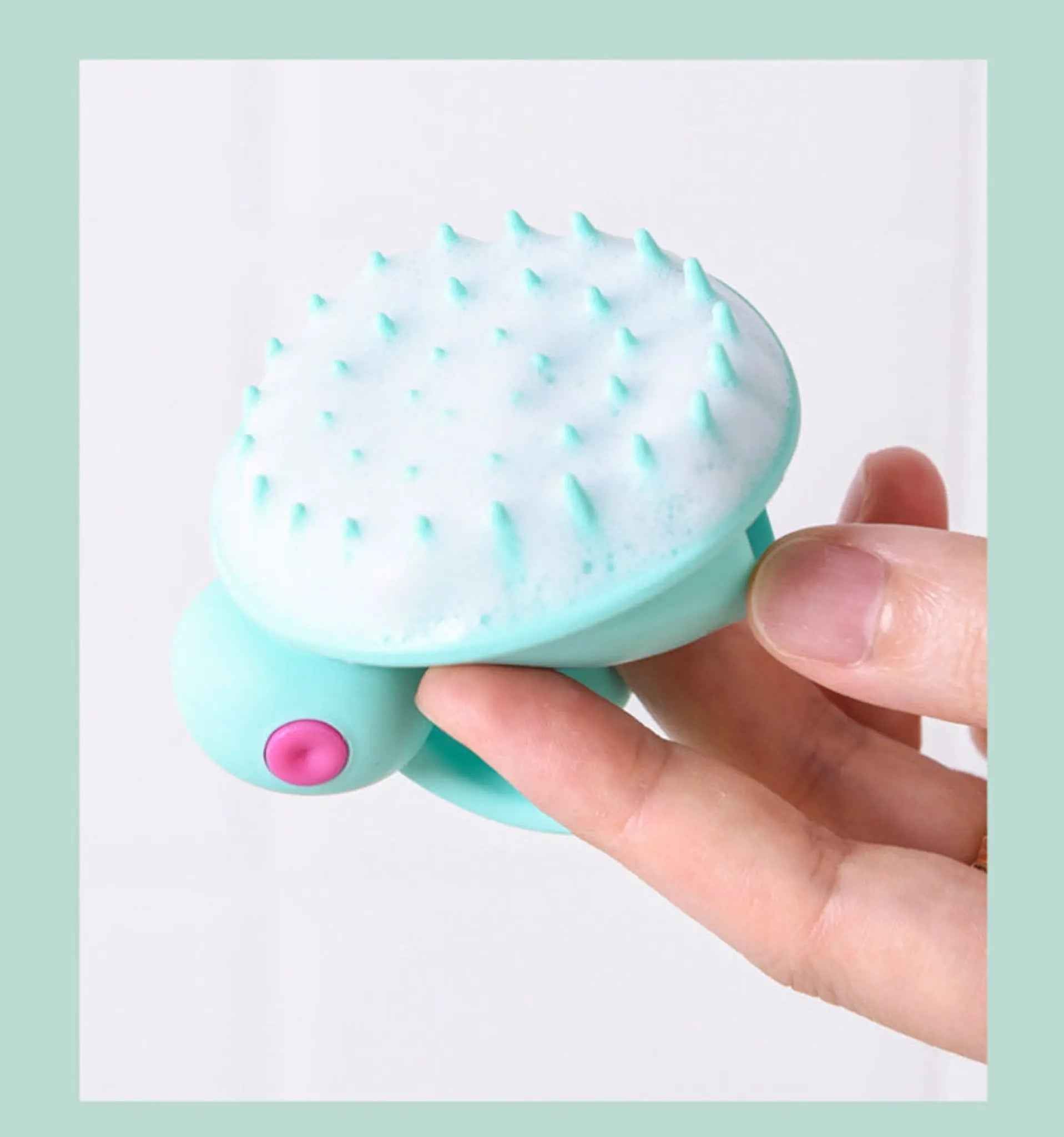 Soft Rubber Massage Scrub Brush for Kids' Scalp