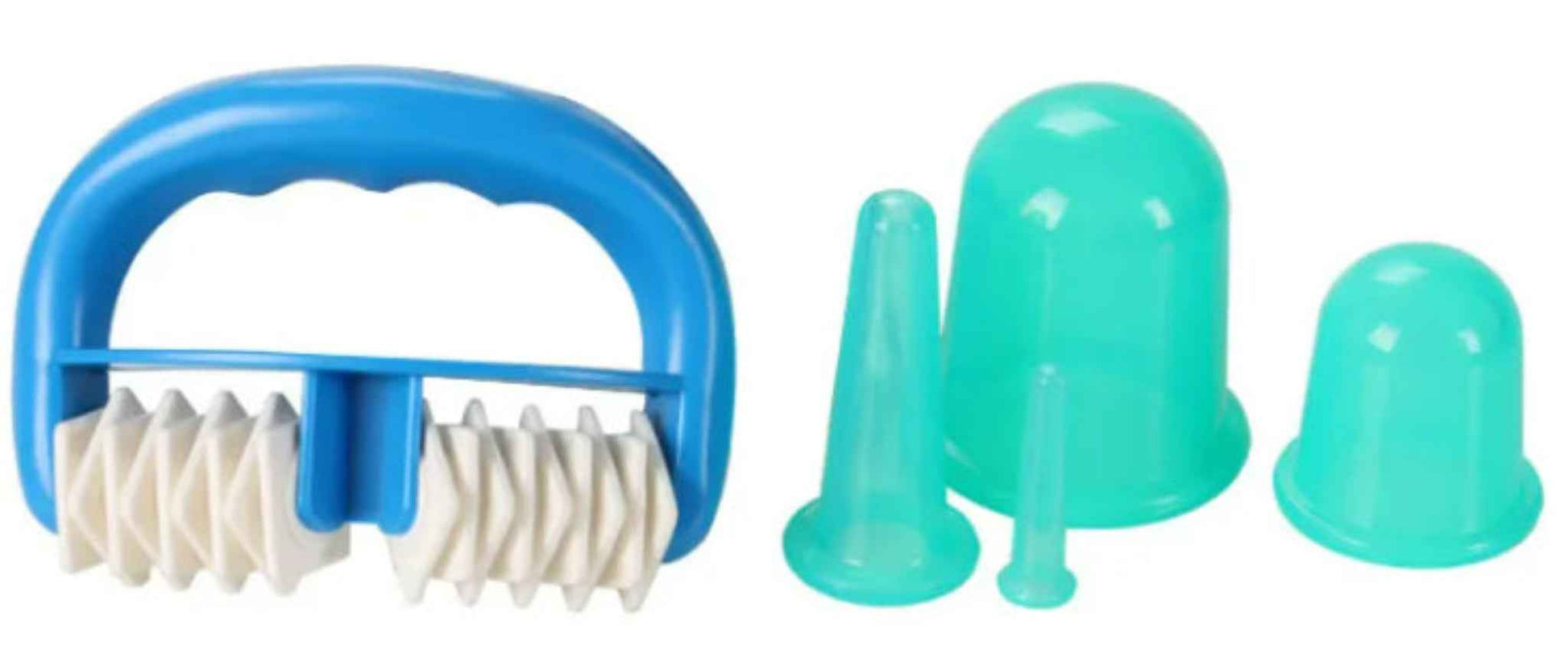 Roller Massager & 5 pc Vacuum Cupping Device Set