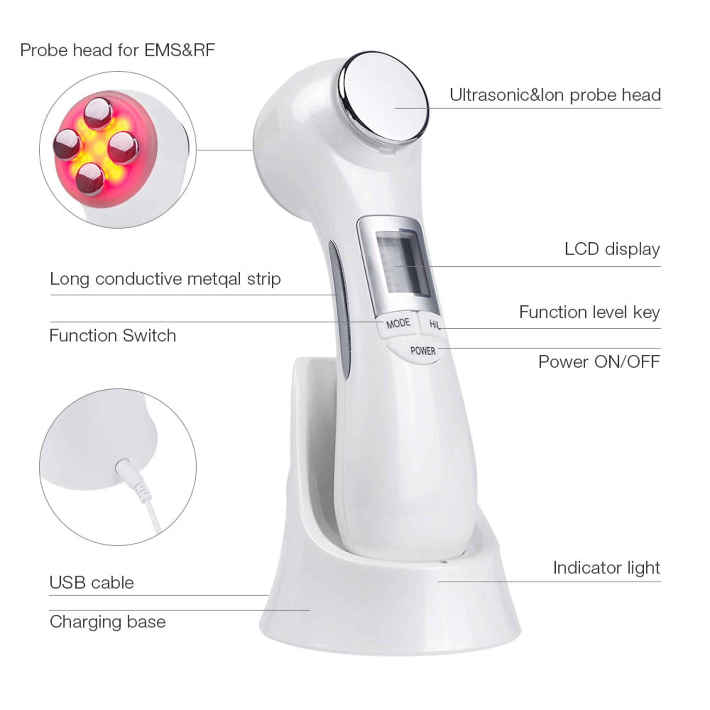 6-in-1 LED Skin Massager